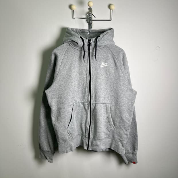 NIKE 나이키 그레이 풀집업 후드티 M