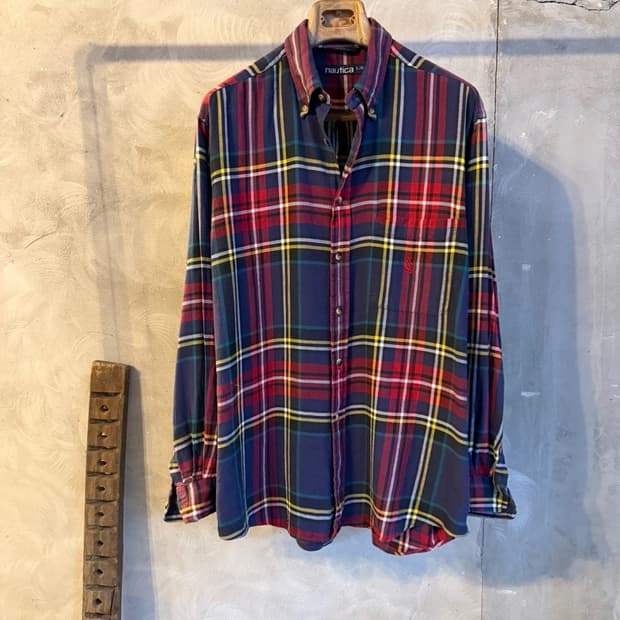 노티카 버튼다운 체크셔츠 남성100-105