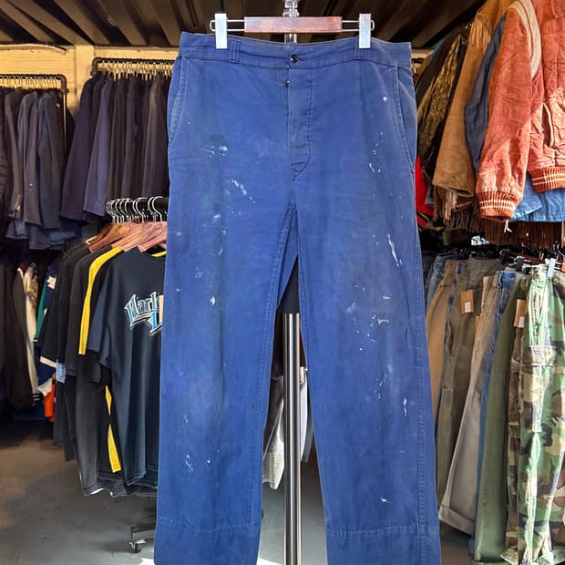 프렌치워크웨어 페인팅 프렌치 워크팬츠