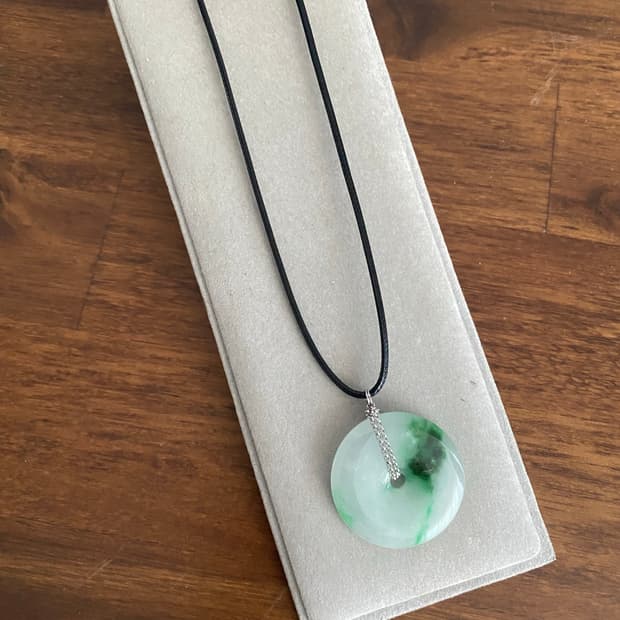 천연 비취 펜던트 목걸이