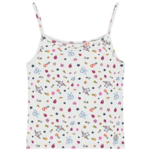 코이세이오 EMA TINY FRIENDS SLEEVELESS WHITE