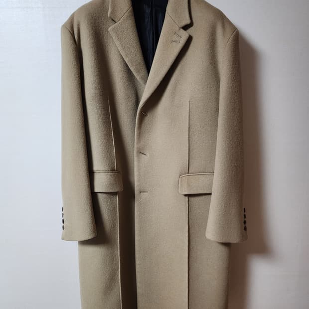 Stu 오버핏 핀턱코트 L