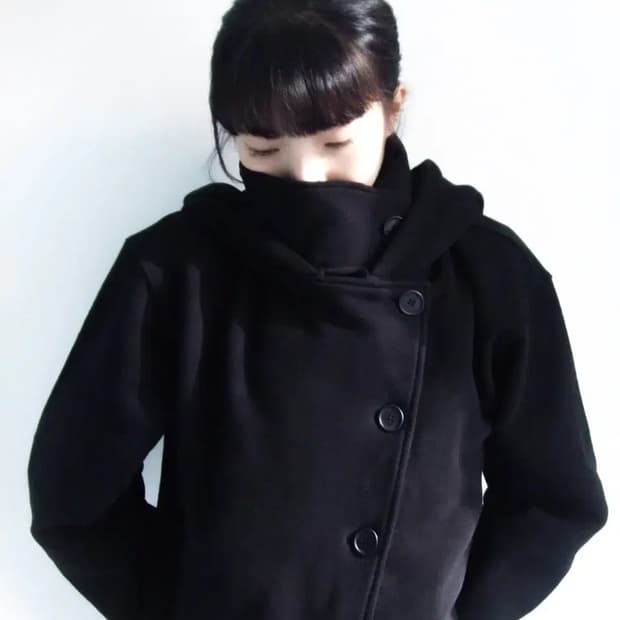 (구해요) oshigh 오스하이 하이넥 후드집업