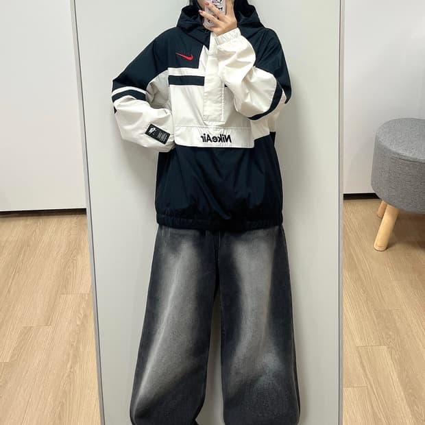 나이키 에어 우븐 아노락 자켓