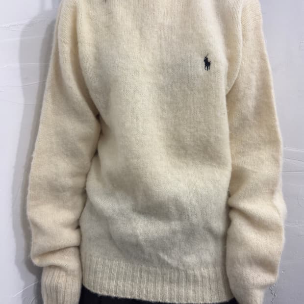 polo logo knit wool knit