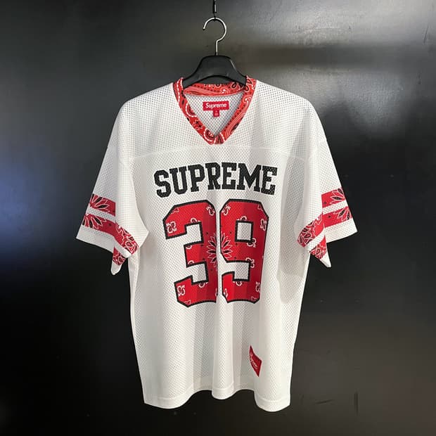 슈프림 반다나 풋볼 저지 화이트