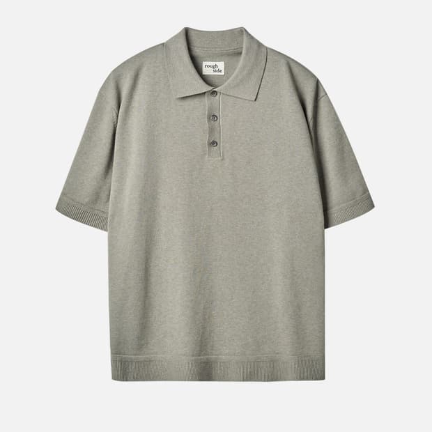 [3] 러프사이드 25ss 카라 하프 니트_Mist Grey