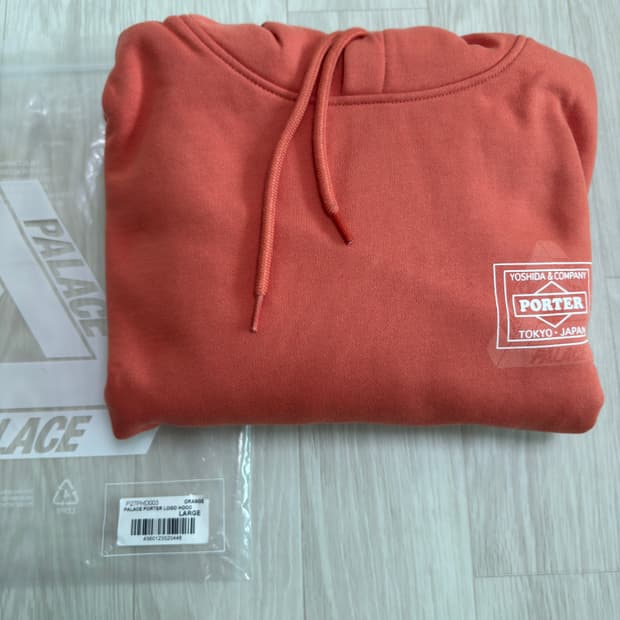 (새상품)Palace x Porter 오렌지 후드티 L 팝니다
