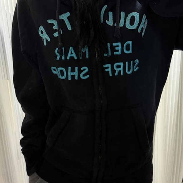 홀리스터 블랙 후드집업 xl