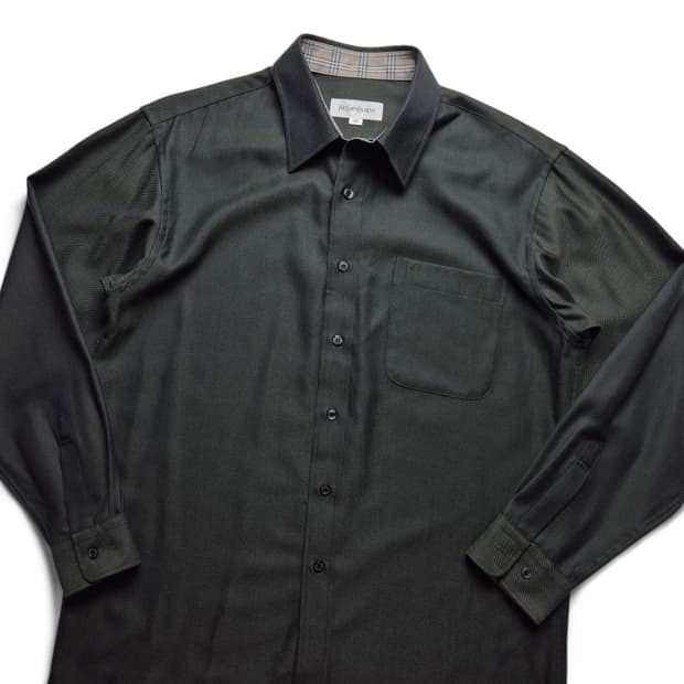 [100] 입생로랑 솔리드 셔츠 딥그린