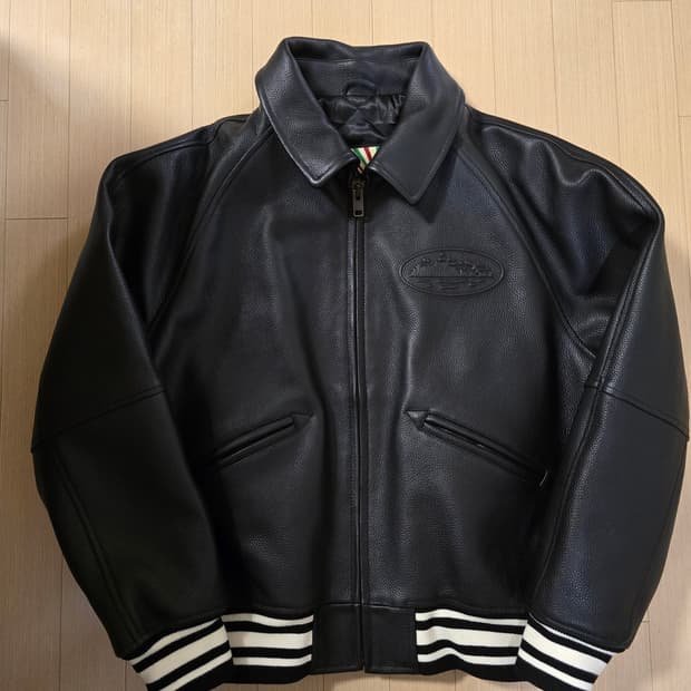 Corteiz 코르테이즈 레더 자켓 블랙 S