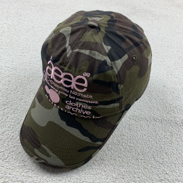 에이이에이이 자수로고 카모 볼캡