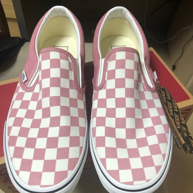 반스 클래식 슬립온 체커보드 핑크 265mm 새상품