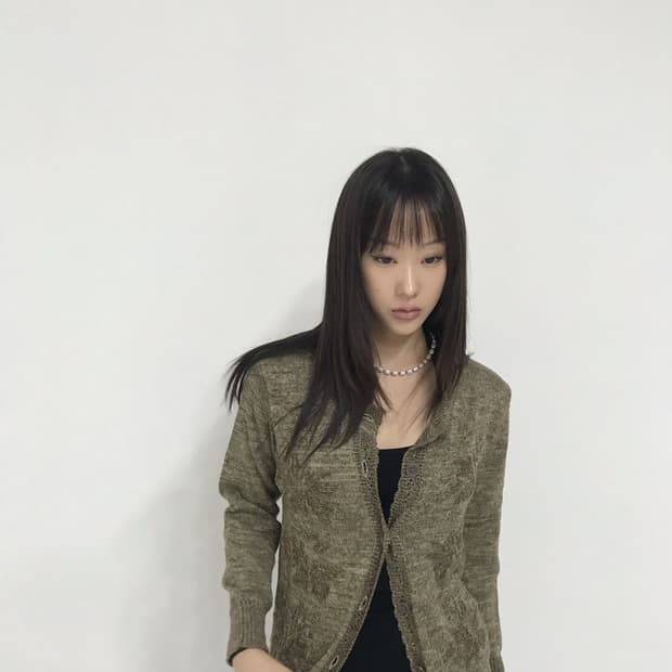 빈티지 딥브라운 가디건