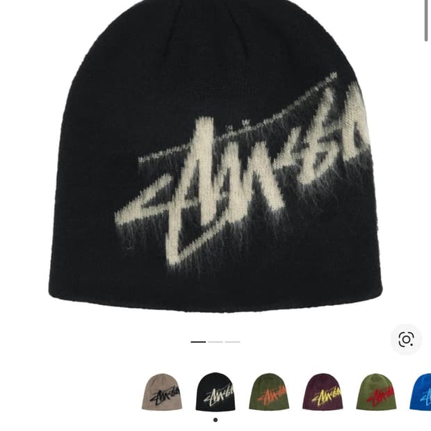 Stussy Brushed Stock Skullcap Beanie Bla