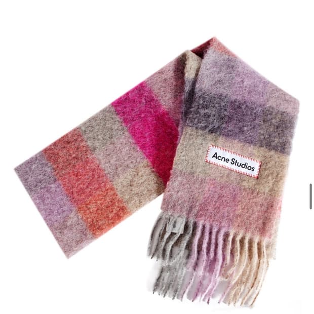 아크네 스튜디오 모헤어 헤비 내로우 헤비 울 머플러