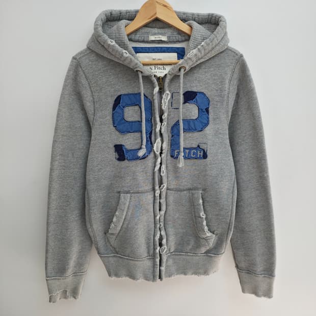 [L] 아베크롬비 빈티지 그레이 후드집업