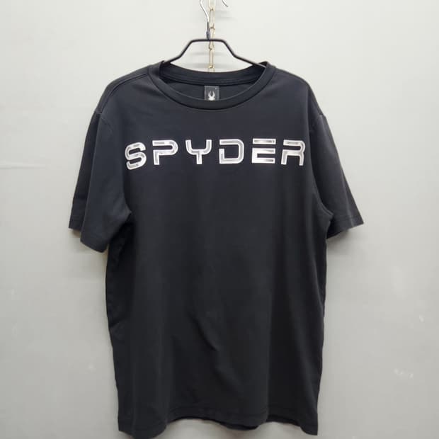 스파이더 빅로고 레터링 기능성 반팔티 S(M)