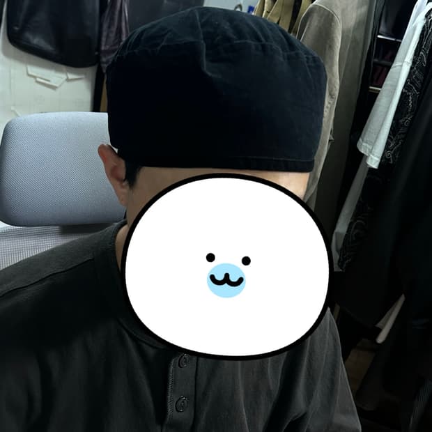 면 베레모 블랙 새상품