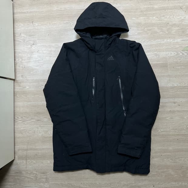 아디다스 덕다운 후드 패딩 점퍼 [블랙] M/95