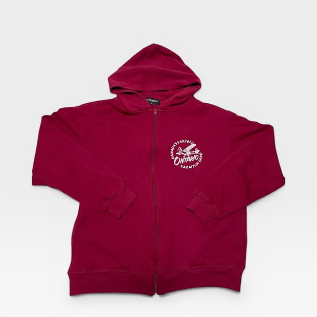 JP vtg - 버건디 후드집업 (L 추천)