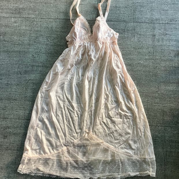 일본빈티지 달천깔페어리 공주풍 레이스 롱슬리브리스 나시탑