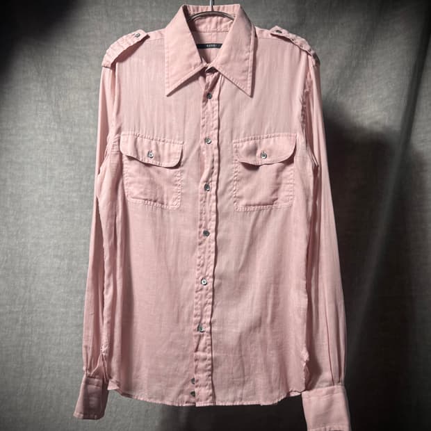 Gucci By Tom Ford Pink Safari Shirt 