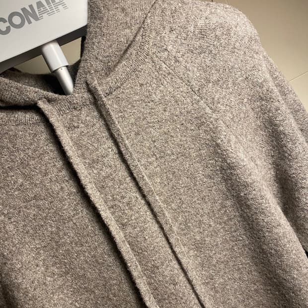 BEAKER 후드 니트 롱 원피스