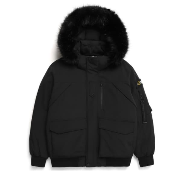 내셔널 지오그래픽 타루가 숏패딩 블랙 xs