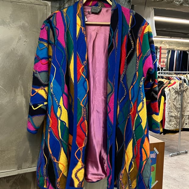 COOGI 케이블 패턴 니트 롱 가디건 M #csz1699
