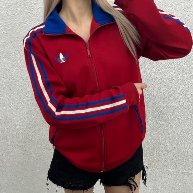 아디다스 컬러라인 레드 트랙탑 95