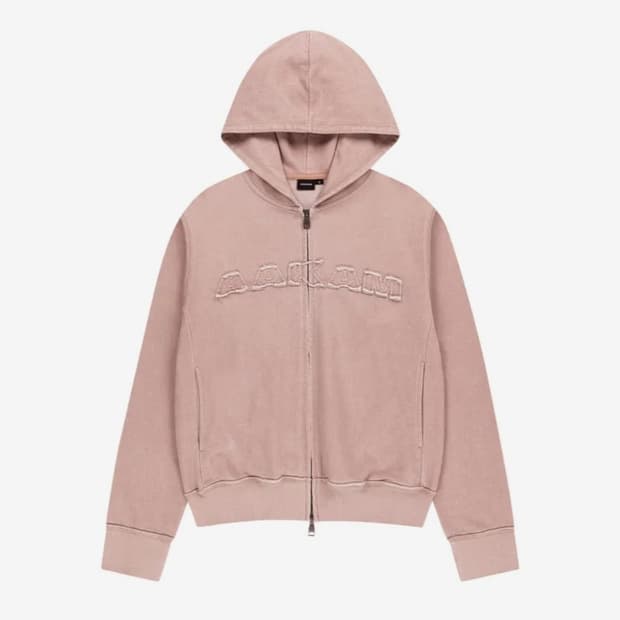 아캄 후드집업 핑크 Logo Patch Zip-Up Hoodie (Pin