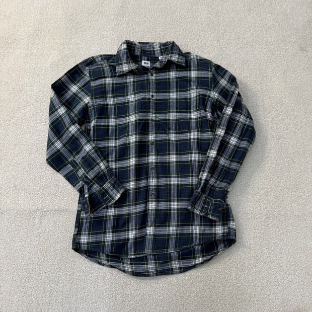 L 유니클로 체크 셔츠 0223T