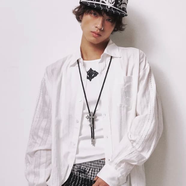 Axiom Cross Strap Necklace_[Silver 목걸이