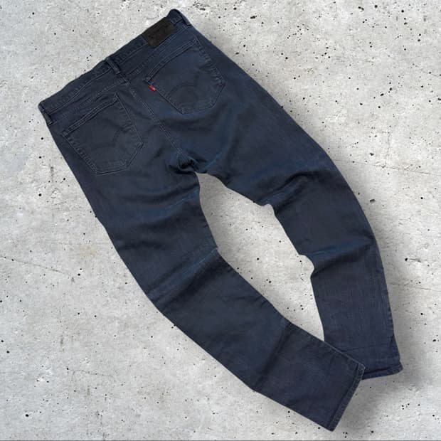 [36x34] 리바이스 510 워싱 블랙 데님 청바지 팬츠 D756