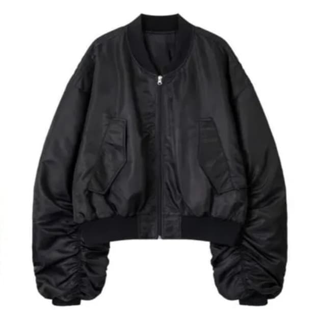 MA-1 크롭 셔링 항공점퍼