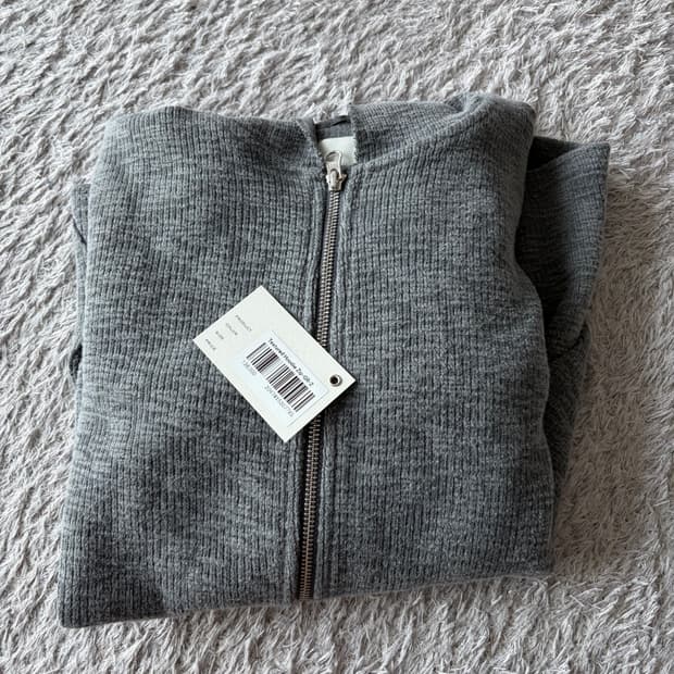 모노프리베 텍스쳐 집업 후드 Grey 2