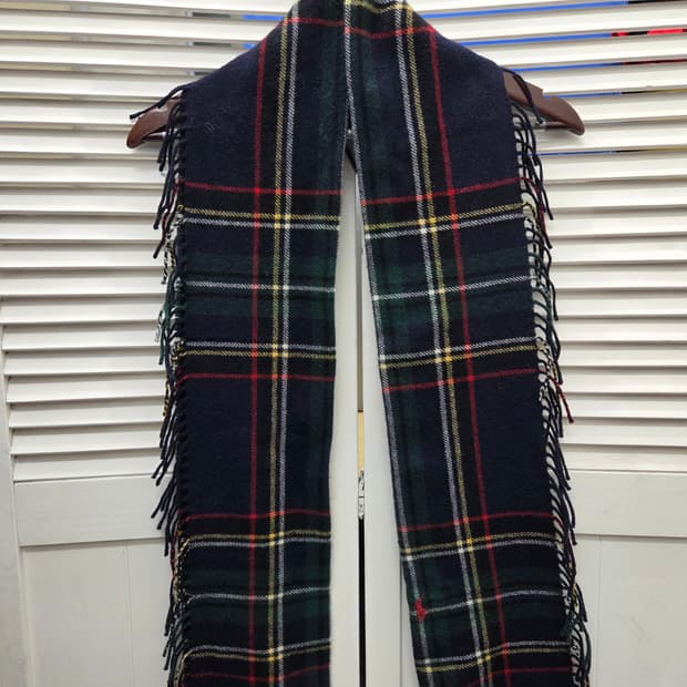 폴로 랄프로렌 타탄체크 울 머플러