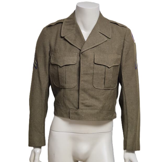 미육군 구형 10산악사단 일병 아이크 정복 전투복 상의 자켓 (L)