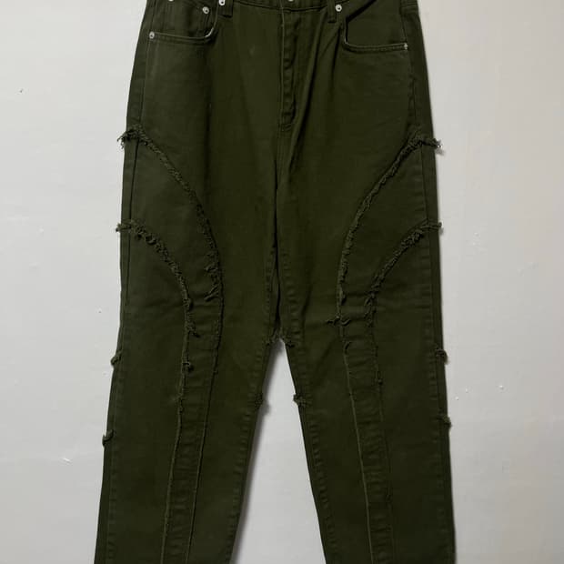 30 Chav 카키 와이드팬츠 바지 정품