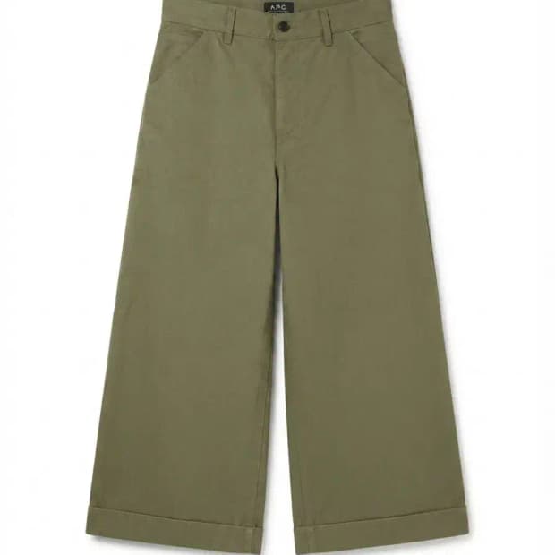 A.P.C. 와이드 팬츠 카키 S