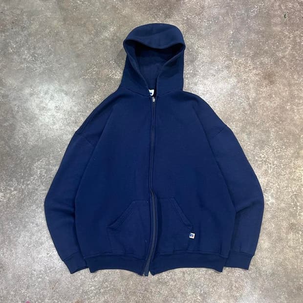 러셀 애슬레틱 후드집업 네이비