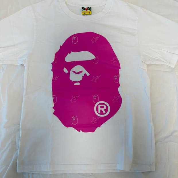 베이프 빅헤드 크리스탈 핑크 반팔