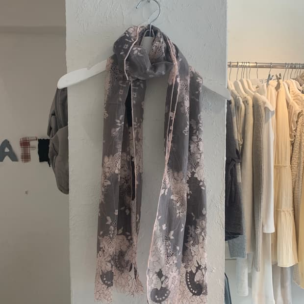 Dusty Rose lace scarf