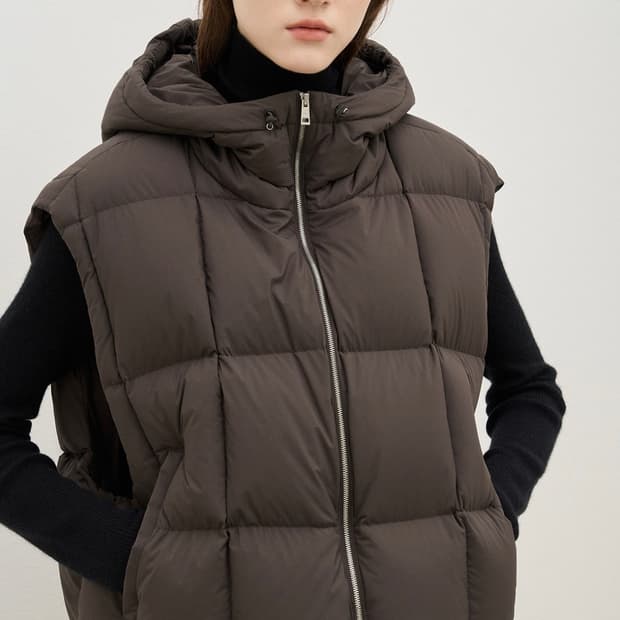 더캐시미어 베스트 다운 패딩 + 스커트 합배송 