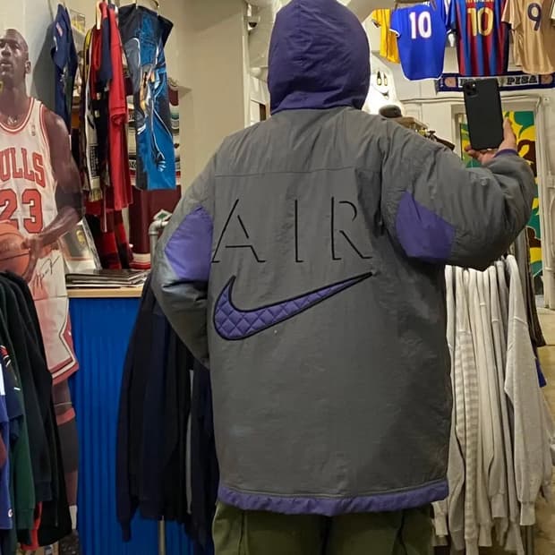레어 90s 미국 빈티지 나이키 에어 빅스우시 후드 패딩 자켓