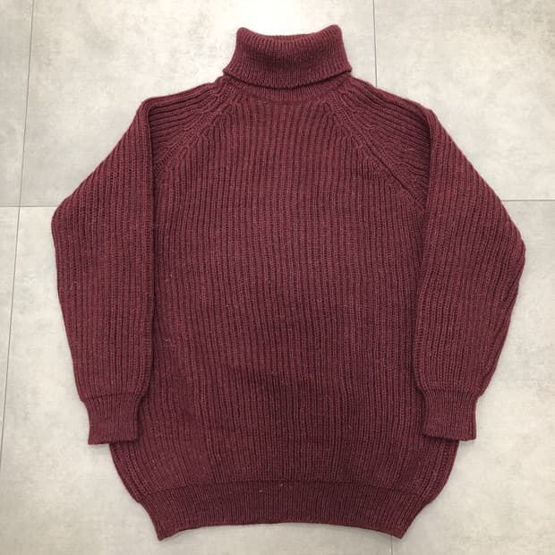 케리울른밀스 uk 울100 피셔맨 터틀넥 헤비웨이트 니트 스웨터 40