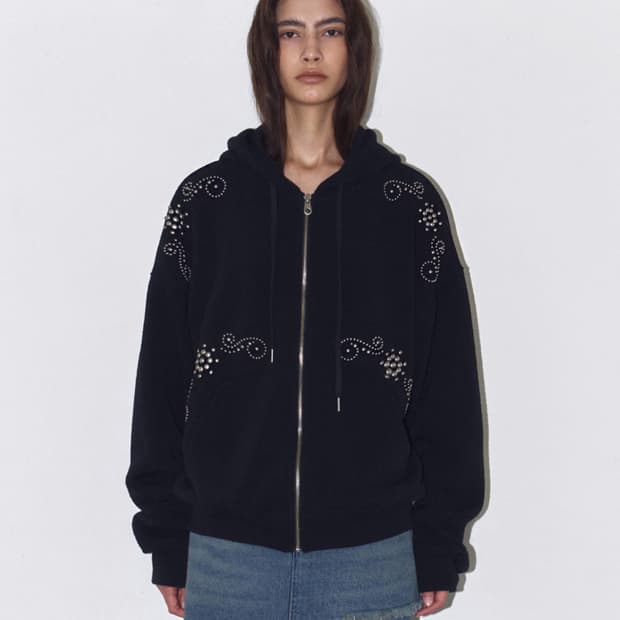 폴리수엠 스터드 후드집업