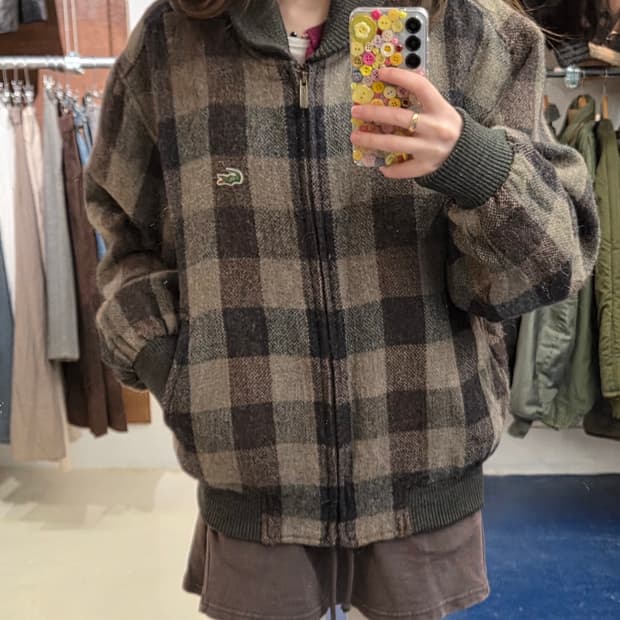 1990s Lacoste 라코스테 울 블루종 자켓