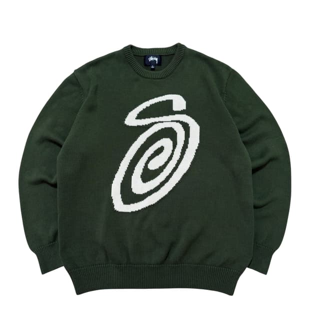 스투시 S컬리 코튼 니트